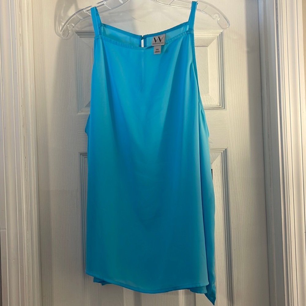 Women’s Aqua Chiffon Tank